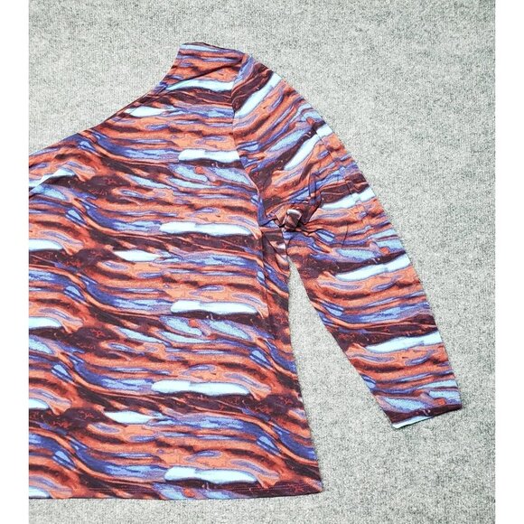 Rue21 Top Womens 4X Multicolor Abstract Plus 3/4 Sleeve Stretch New - Picture 4 of 12